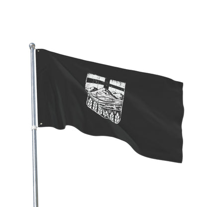 Rugged Black Alberta Flag