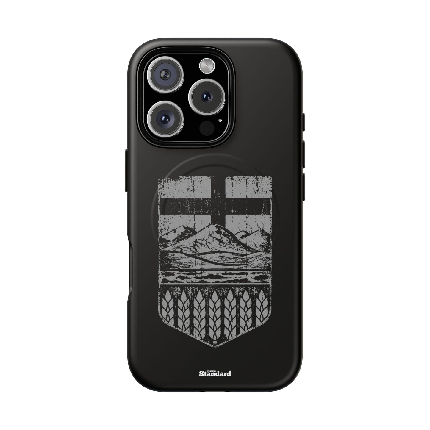 Rugged Alberta Shield Black MagSafe Premium Case