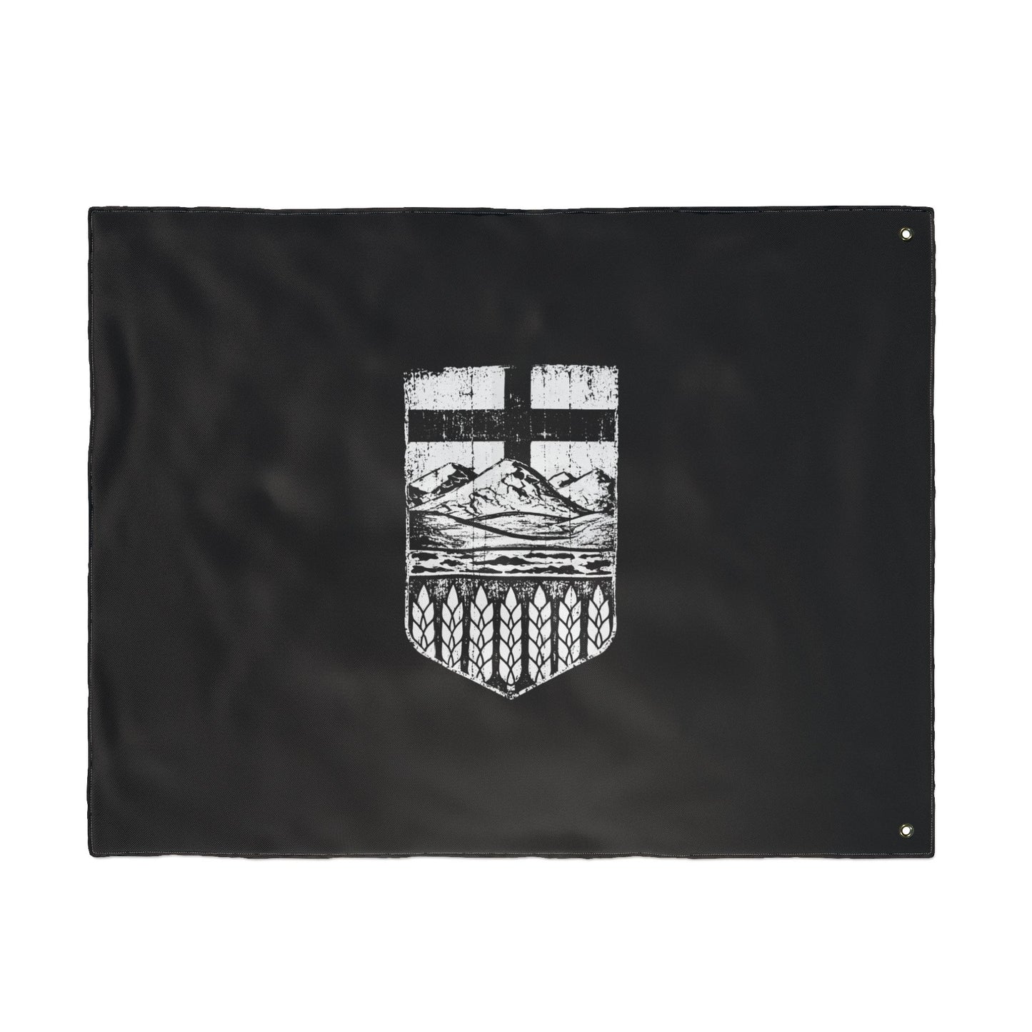 Rugged Black Alberta Flag