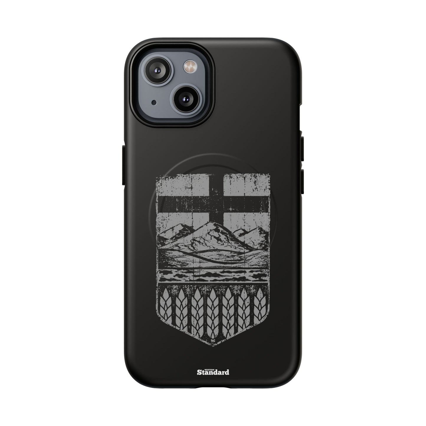 Rugged Alberta Shield Black MagSafe Premium Case