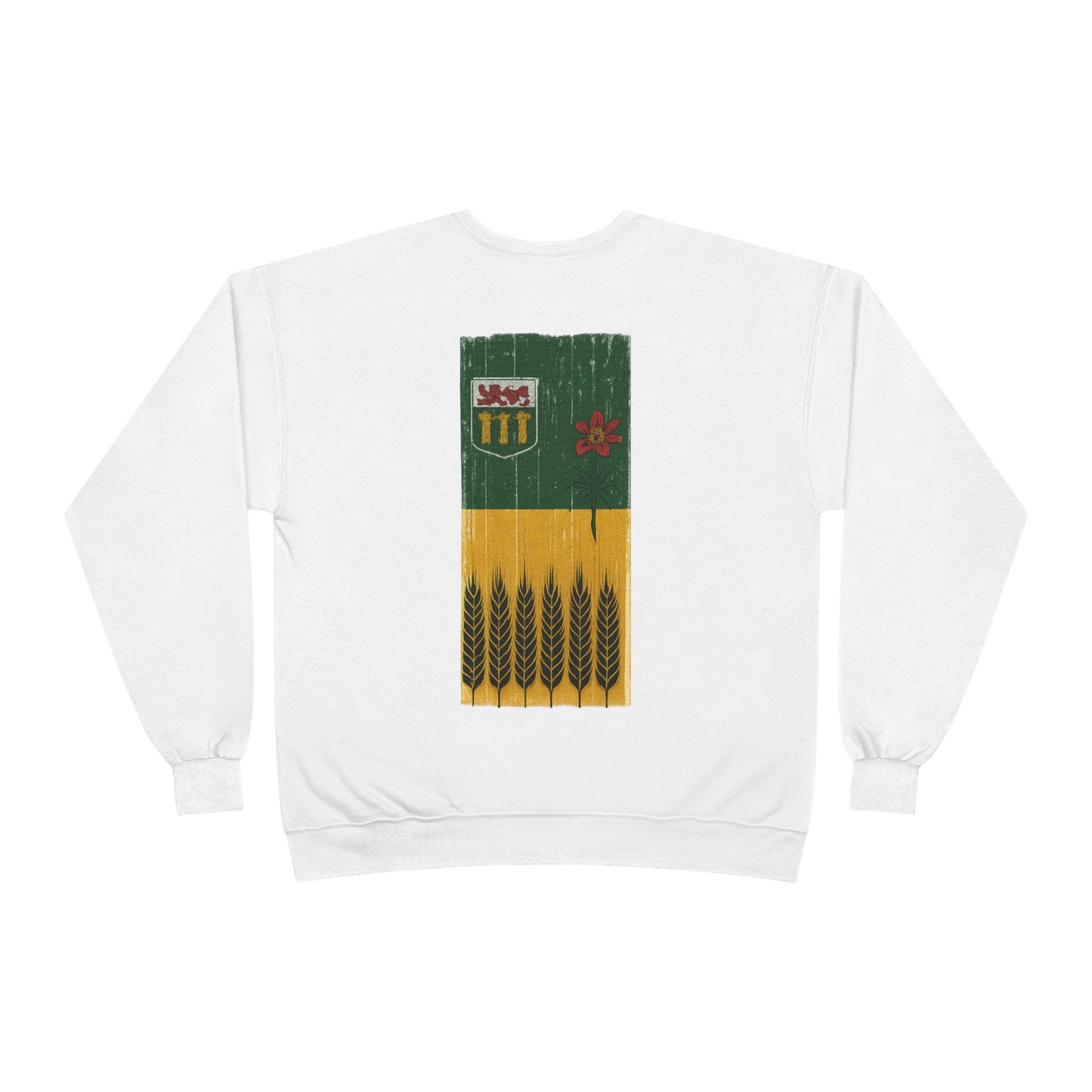 Rugged Saskatchewan (On the Back) Unisex Crewneck Sweatshirt