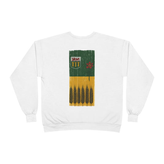 Rugged Saskatchewan (On the Back) Unisex Crewneck Sweatshirt