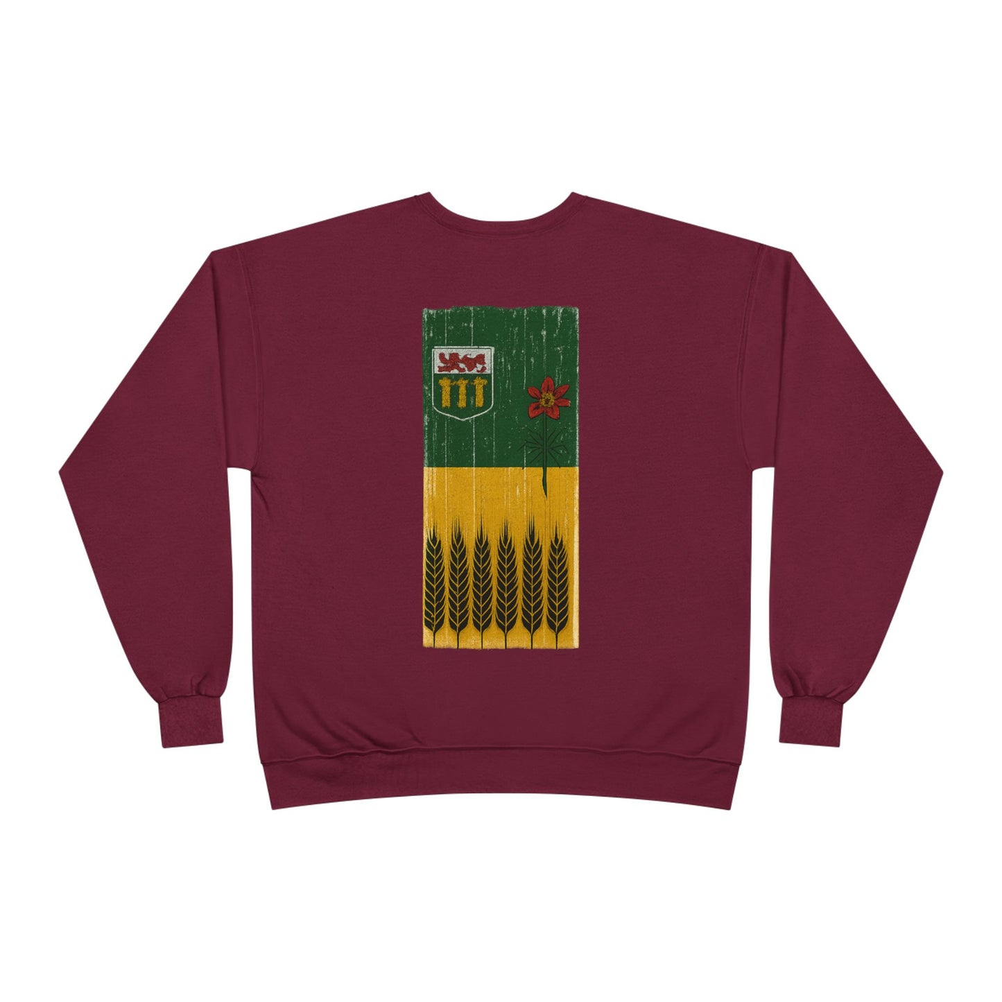 Rugged Saskatchewan (On the Back) Unisex Crewneck Sweatshirt
