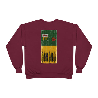 Rugged Saskatchewan (On the Back) Unisex Crewneck Sweatshirt