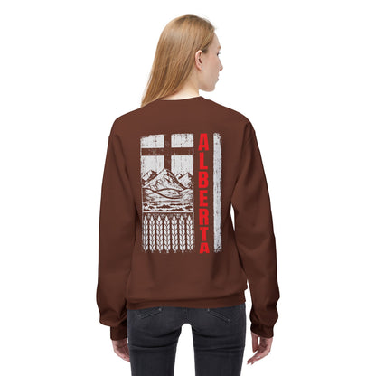 Rugged Alberta Red (On the Back) Crewneck Sweatshirt