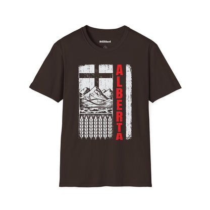 Rugged Alberta Red Unisex T-Shirt