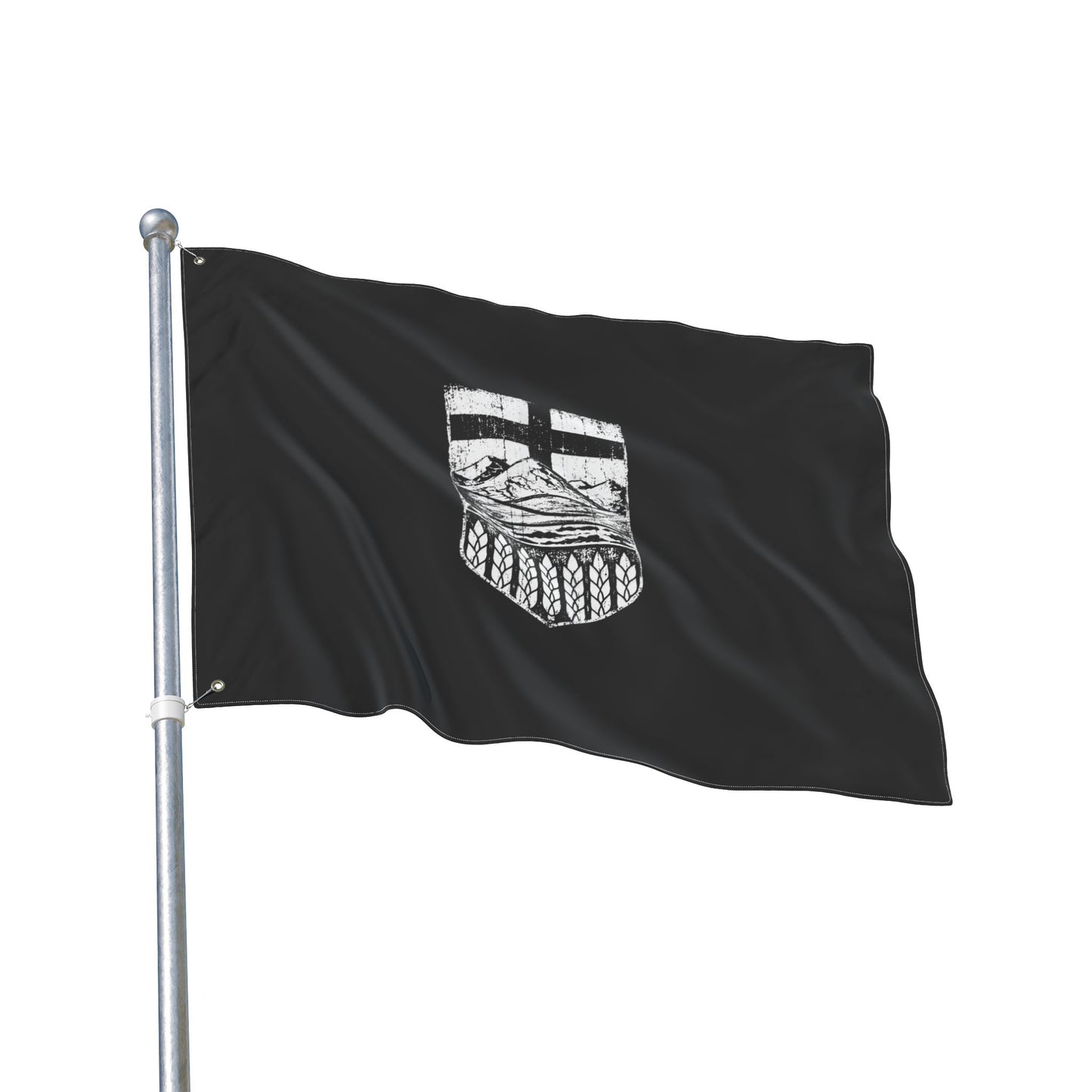 Rugged Black Alberta Flag