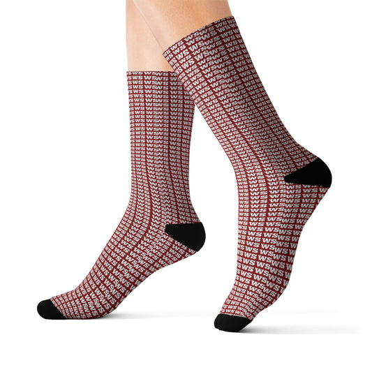 WS Burgundy Pair of Socks