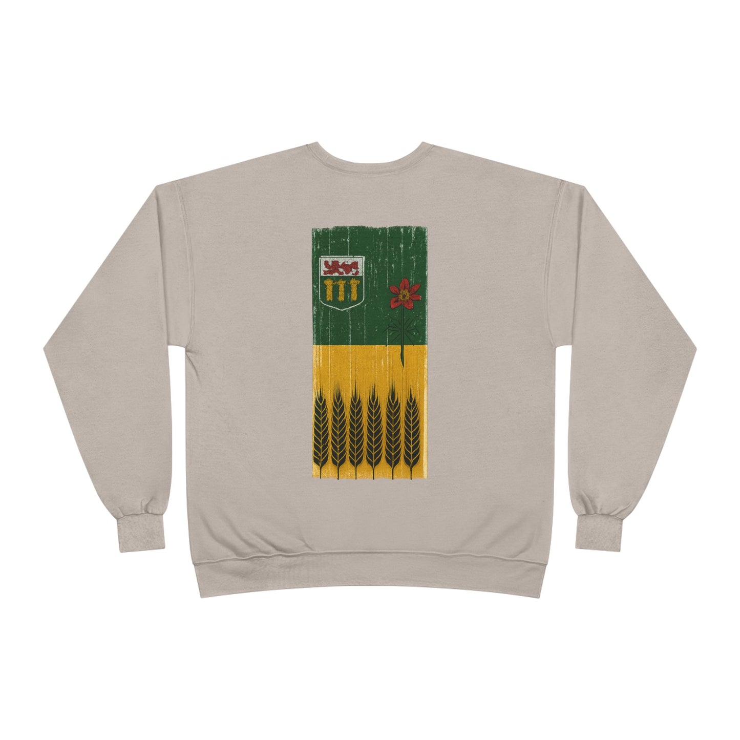 Rugged Saskatchewan (On the Back) Unisex Crewneck Sweatshirt