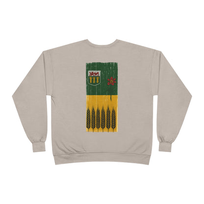 Rugged Saskatchewan (On the Back) Unisex Crewneck Sweatshirt