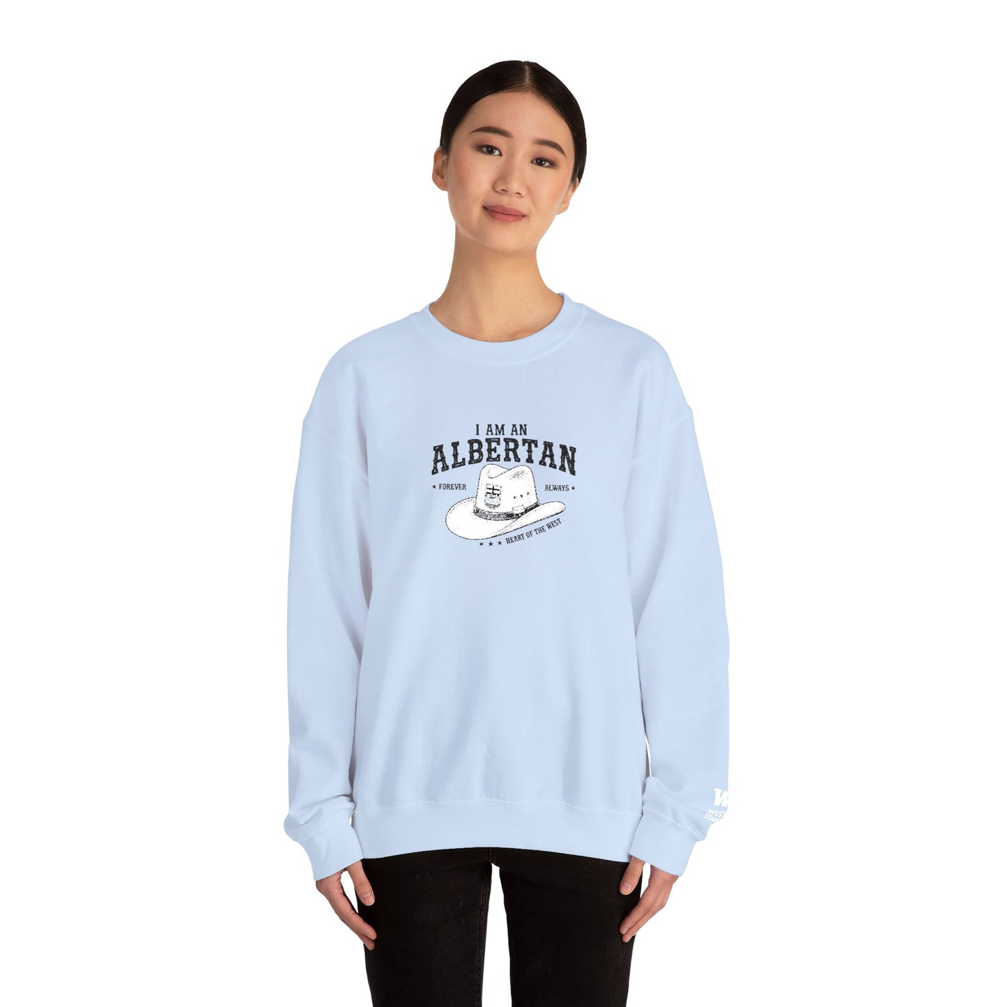 I Am Albertan Unisex Premium Crewneck Sweatshirt (Embroidered)