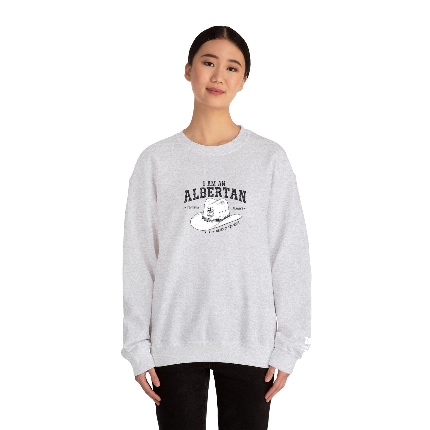 I Am Albertan Unisex Premium Crewneck Sweatshirt (Embroidered)