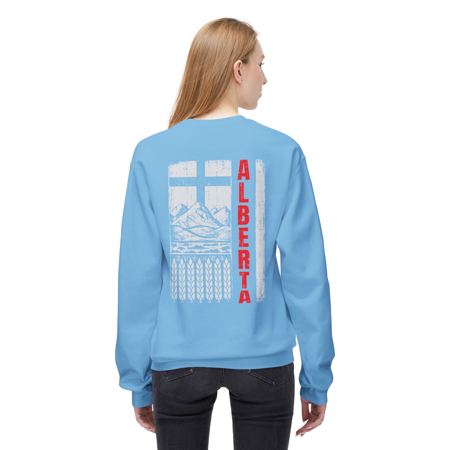 Rugged Alberta Red (On the Back) Crewneck Sweatshirt