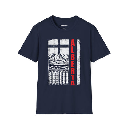 Rugged Alberta Red Unisex T-Shirt