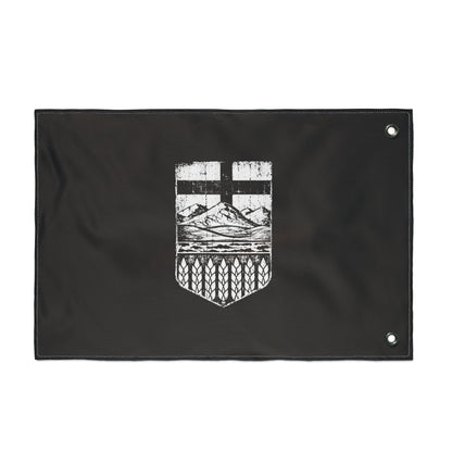 Rugged Black Alberta Flag