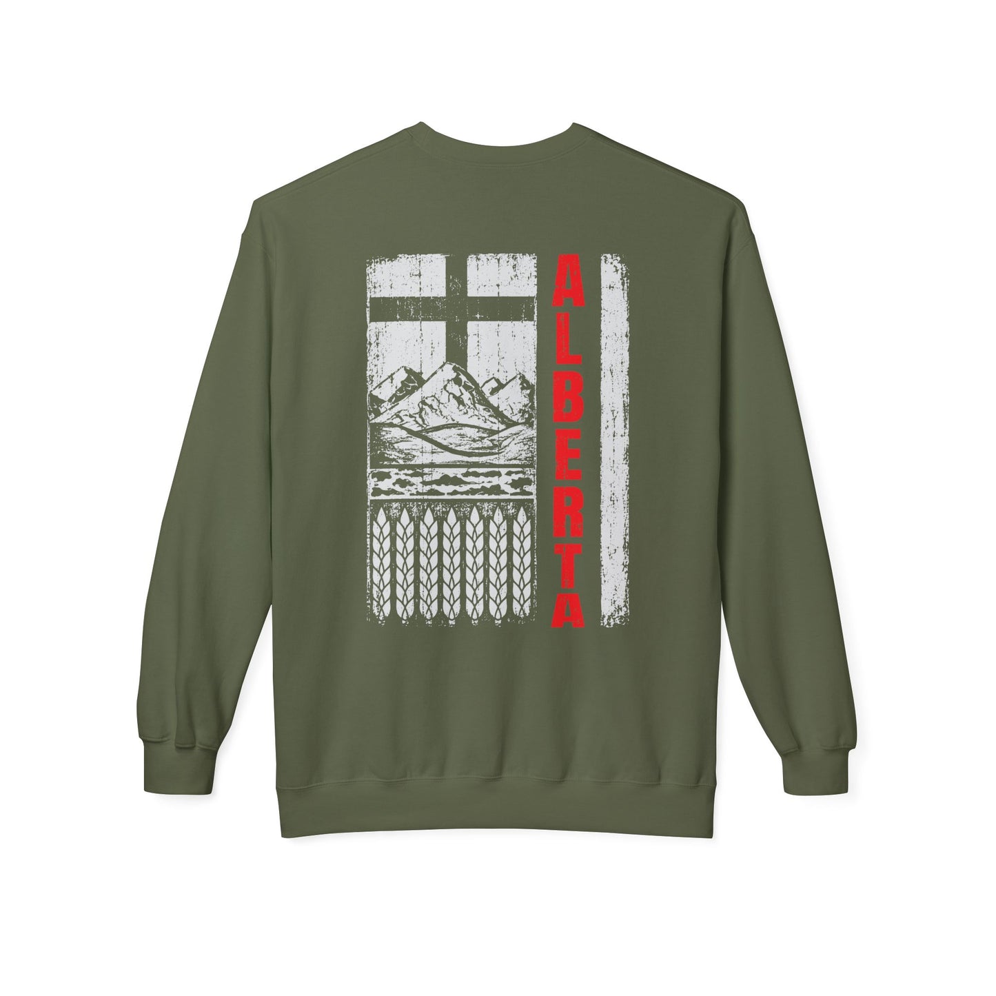 Rugged Alberta Red (On the Back) Crewneck Sweatshirt