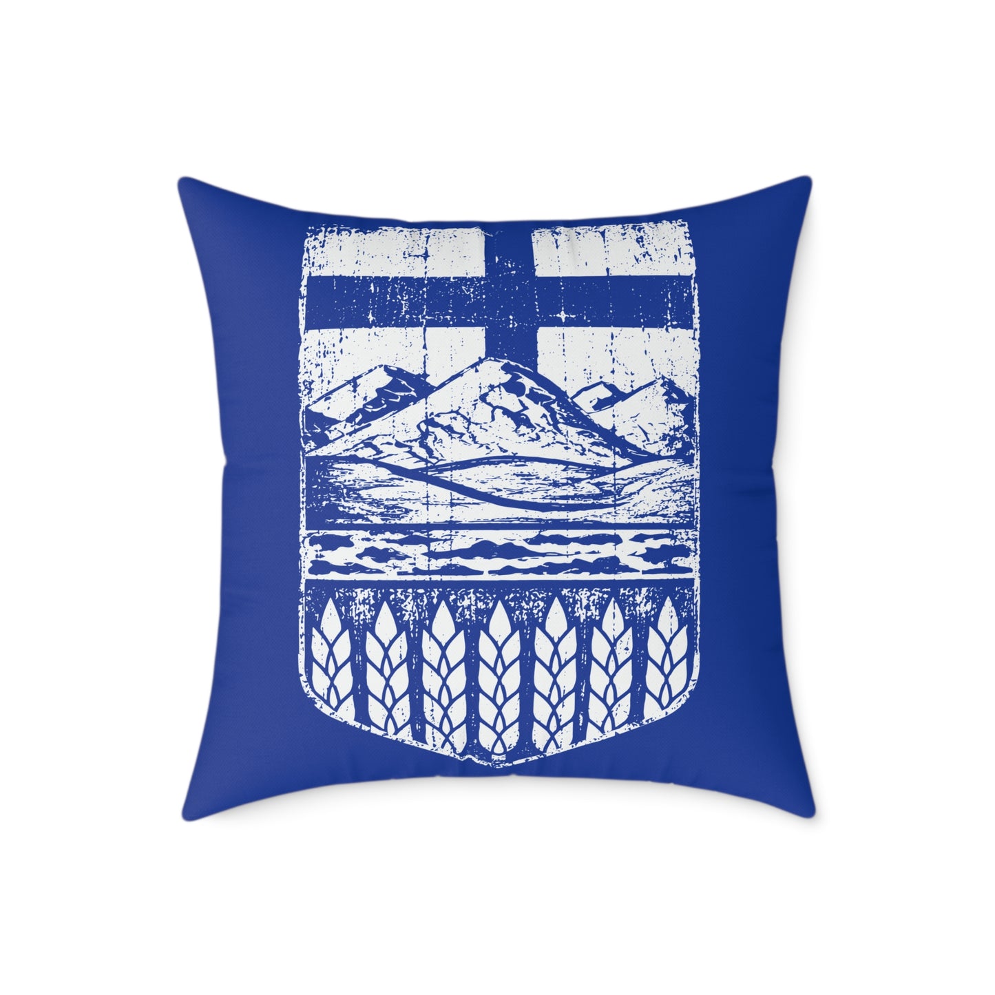 Rugged Alberta Shield Canvas Pillow