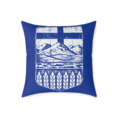 Rugged Alberta Shield Canvas Pillow