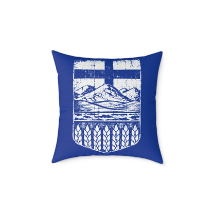 Rugged Alberta Shield Canvas Pillow