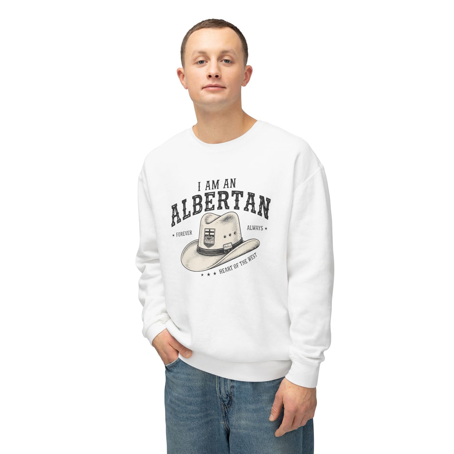 I Am Albertan Premium Unisex Crewneck Sweatshirt