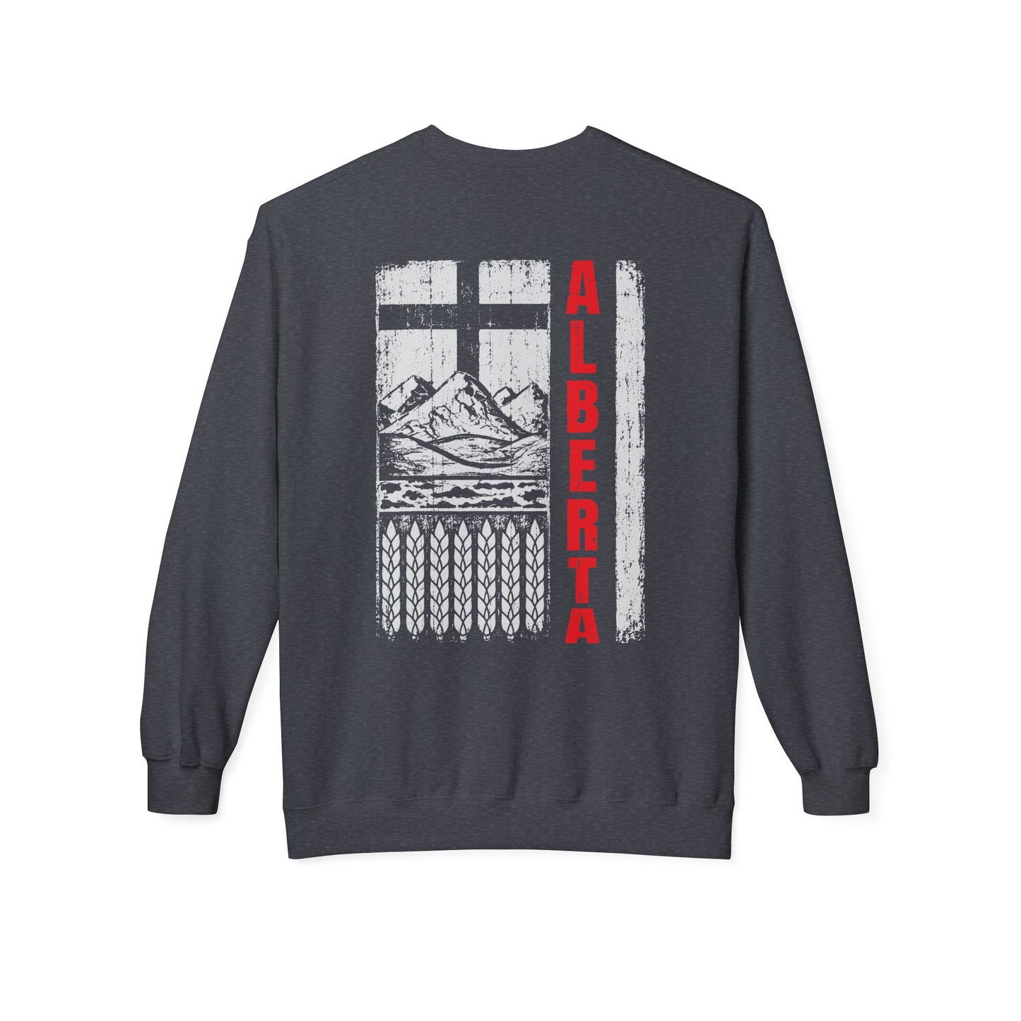 Rugged Alberta Red (On the Back) Crewneck Sweatshirt