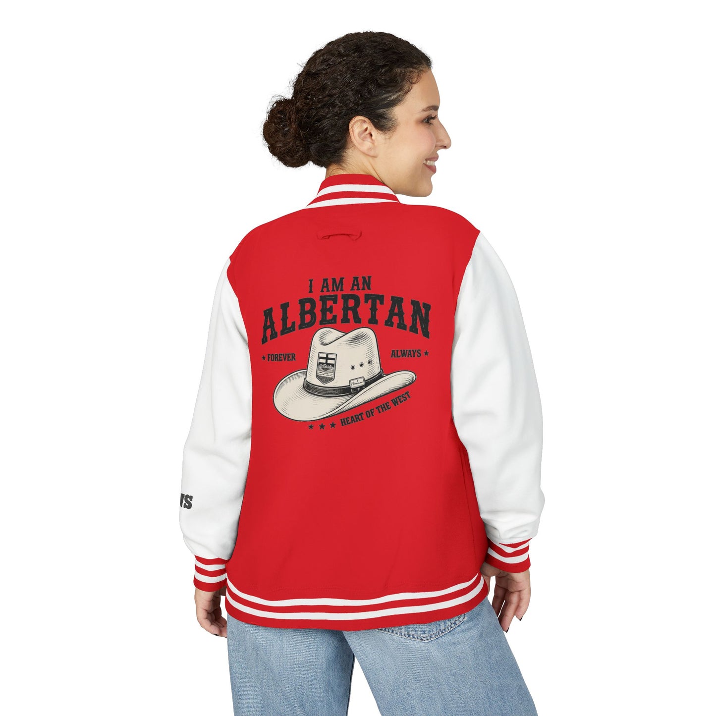 I am Albertan Unisex Heavyweight Letterman Jacket