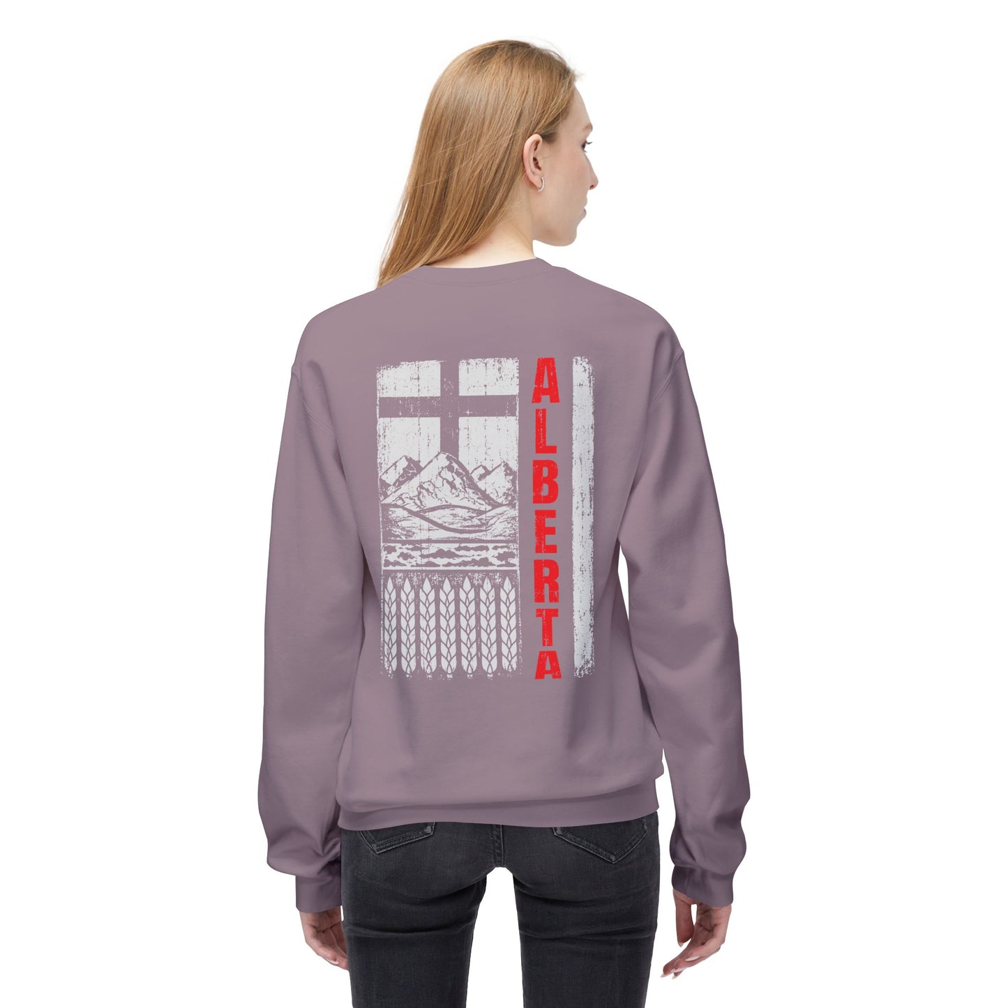 Rugged Alberta Red (On the Back) Crewneck Sweatshirt