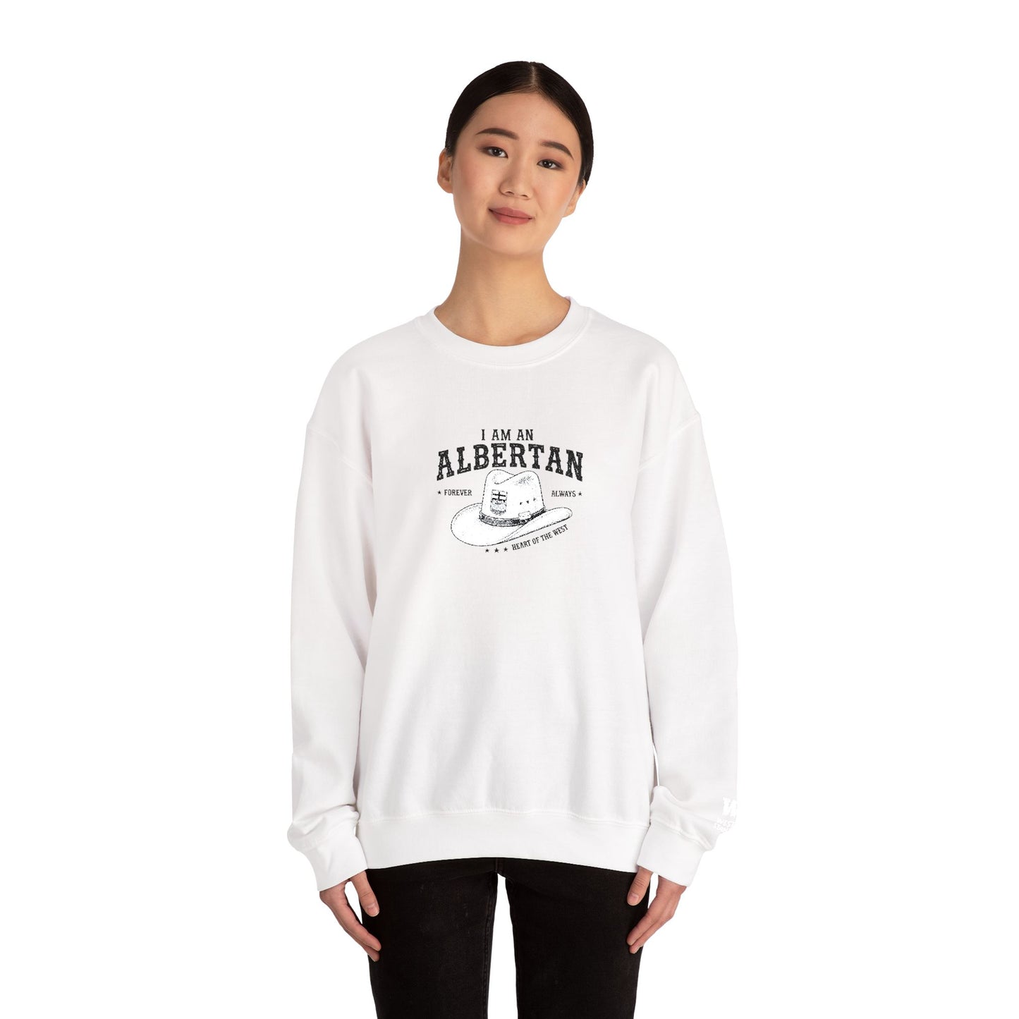 I Am Albertan Unisex Premium Crewneck Sweatshirt (Embroidered)