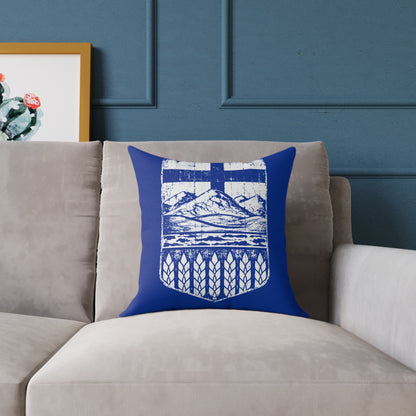 Rugged Alberta Shield Canvas Pillow