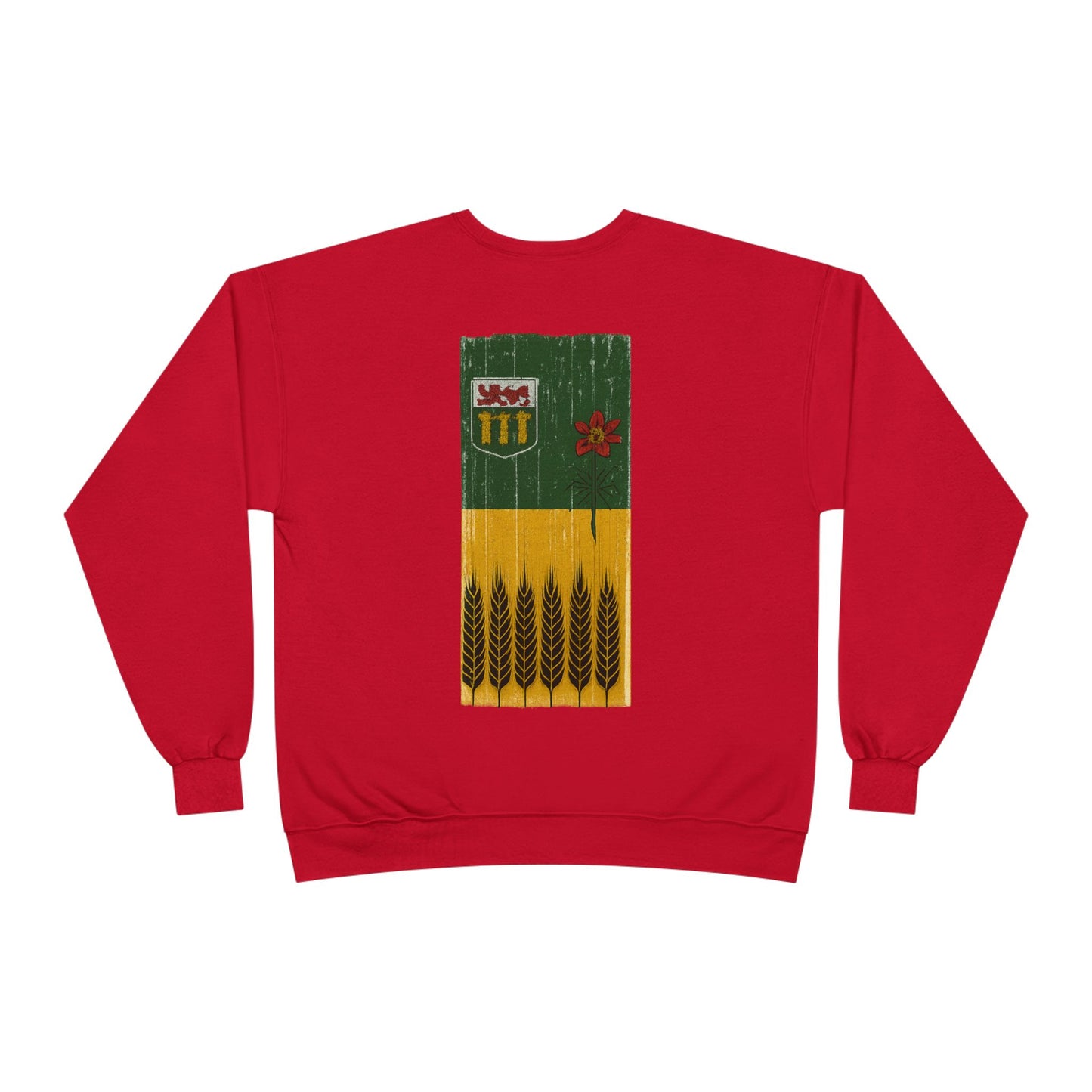 Rugged Saskatchewan (On the Back) Unisex Crewneck Sweatshirt