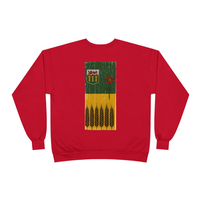 Rugged Saskatchewan (On the Back) Unisex Crewneck Sweatshirt