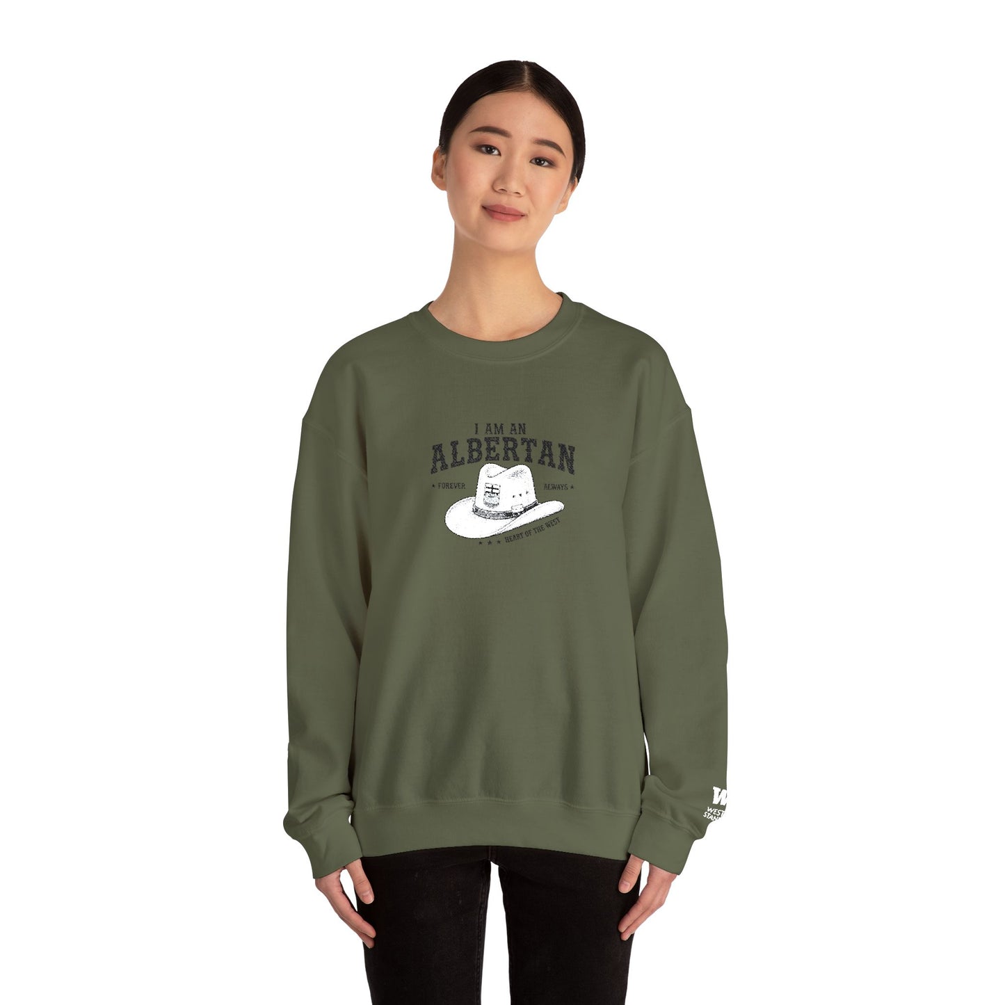 I Am Albertan Unisex Premium Crewneck Sweatshirt (Embroidered)