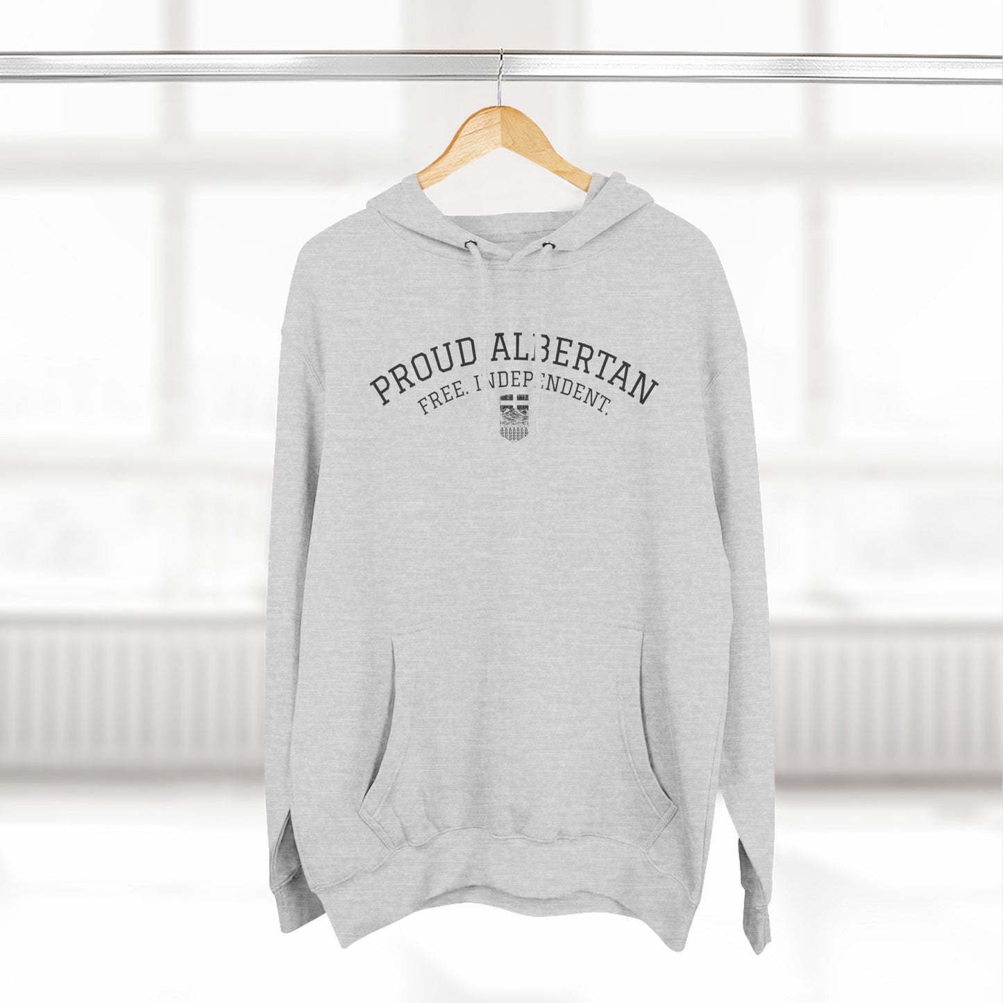 Proud Albertan Simple Unisex Varsity Hoodie