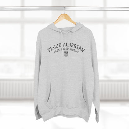 Proud Albertan Simple Unisex Varsity Hoodie